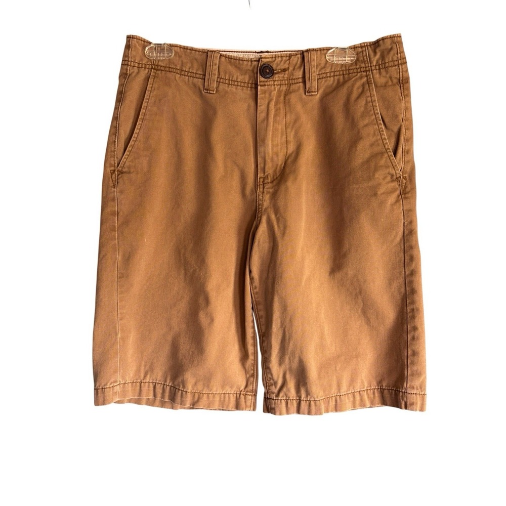 American Eagle Longboard Shorts Mens 28 Brown Chino Casual Skate Cotton AEO